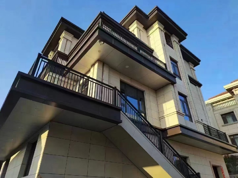 別墅鋁單板造型 別墅防水檐鋁板 別墅水槽鋁單板 別墅雨棚鋁單板